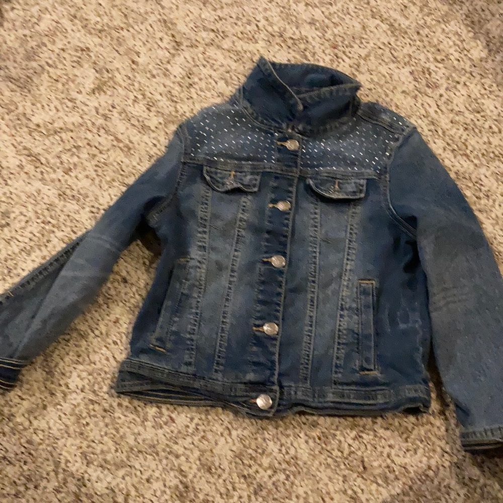 Justice sparkling jean jacket